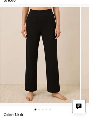 Black Wide-Leg Lounge Pants for Women